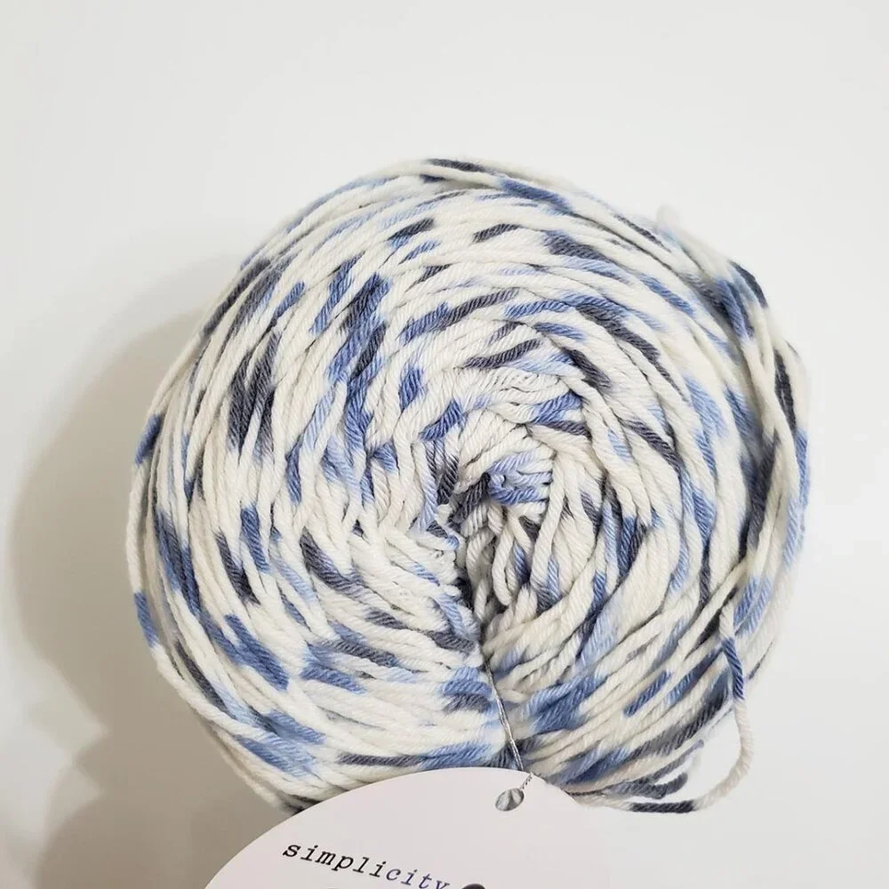 Hikoo Simplicity Spot Yarn Denim 702 190g 417m Merino Superwash Blend Knit